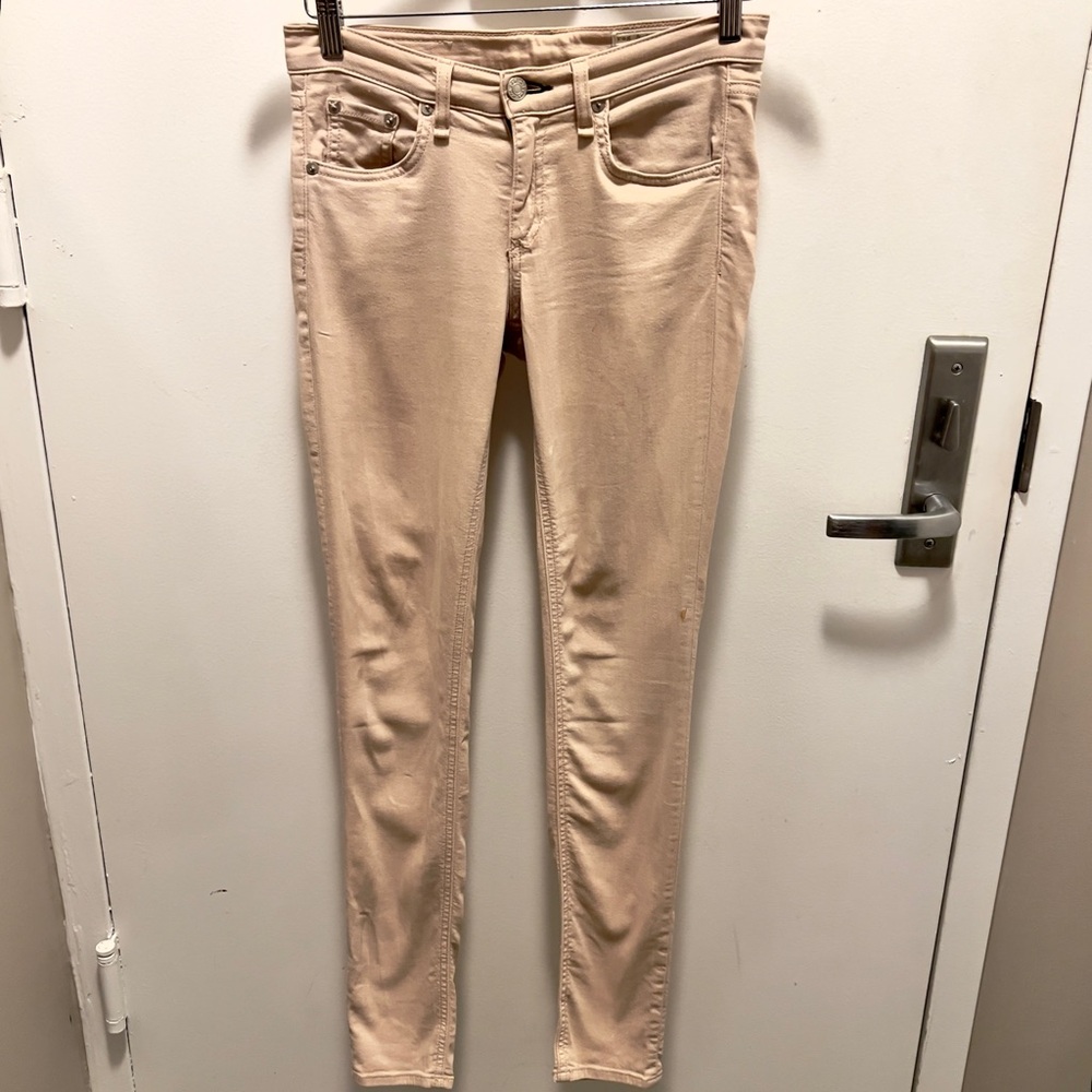 RAG @ BONE Light Pink Stretchy Skinny Jeans Size 24